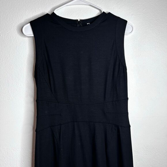 Diane Von Furstenberg DVF Black Sleeveless Ponte A Line Dress Size 10 Closet Sta - Picture 2 of 10